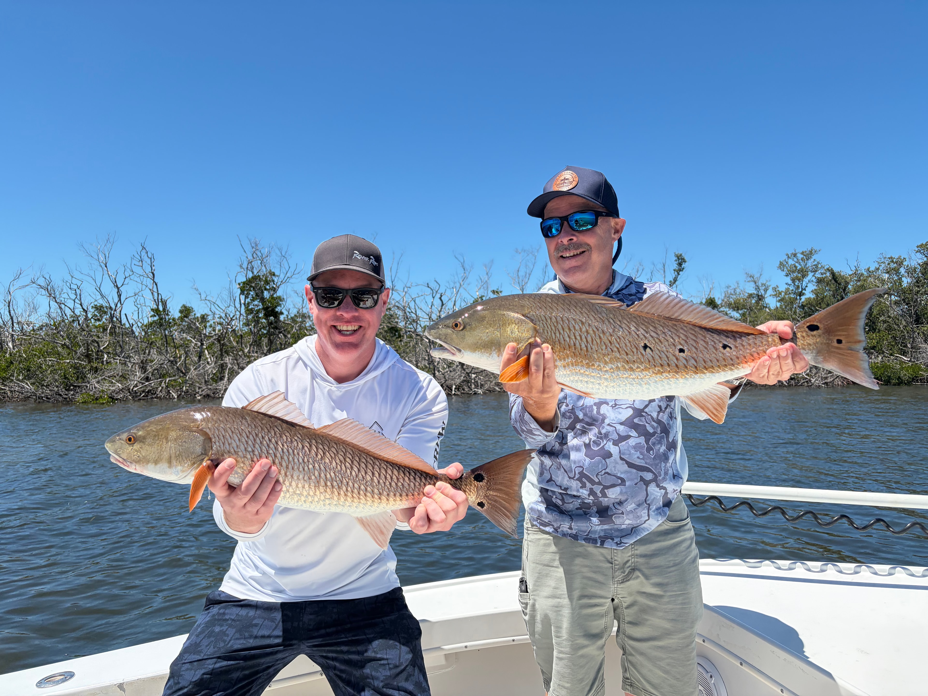 Fishing charter action in Southwest Florida